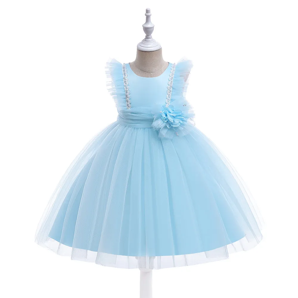 Bright White Pink Blue Champagne Jewel Girl's Birthday/Party Dresses Girl's Pageant Dresses Flower Girl Dresses Girls Everyday Skirts Kids' Wear SZ 2-10 D406241
