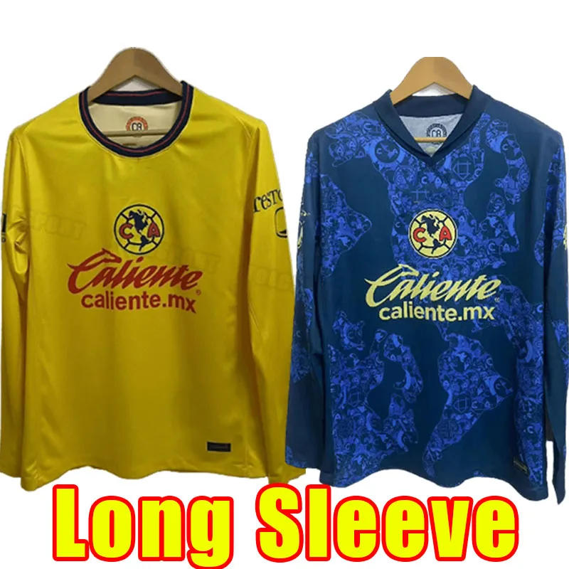 Club America Soccer Jersey 2024 2025 Football Shirt Home Away Third Long Sleeve R.MARTINEZ HENRY G.OCHOA F.VINAS AQUINO J.DOS SANTOS D.VALDES