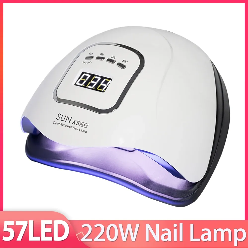 Dresses Sun X5 Max Nail Lamp Professional 220w 57led Uv Lamp Portable Upgrade Polish Nail Dryer