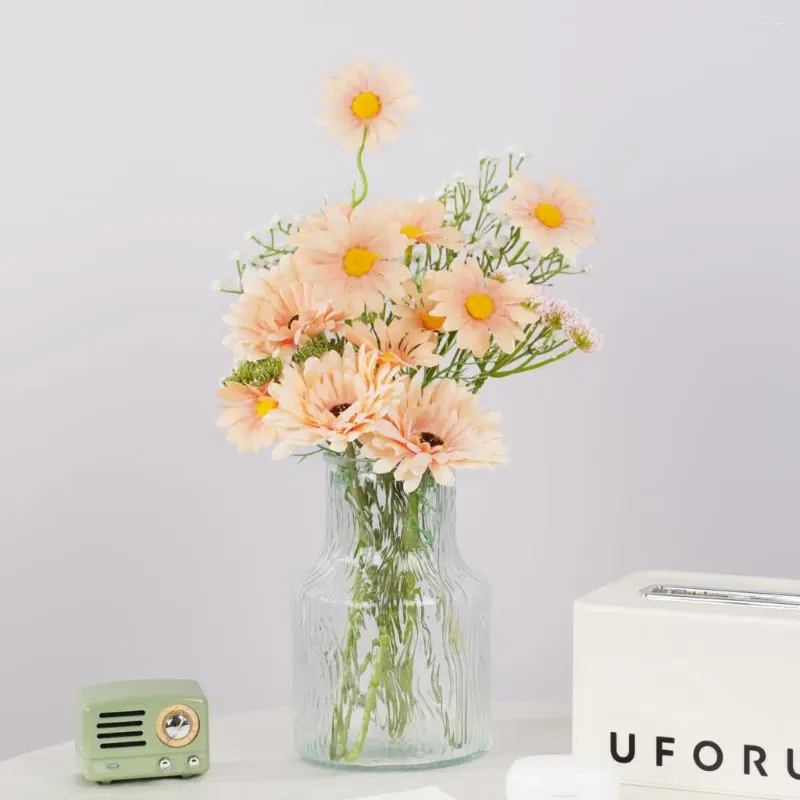 Fiori decorativi Gerbera Bouquet margherita artificiale di alta qualità per decorazioni per matrimoni Centrotavola per la sala da tavolo fai da te Organizzare