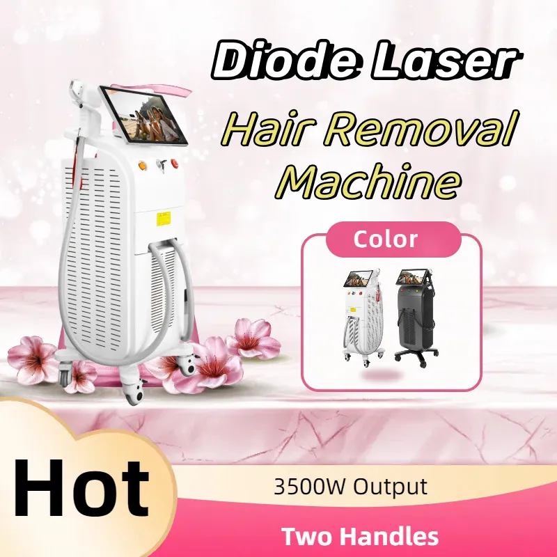 High Power 808nm Diod Laser Device Hair Removal Machine Permanent skönhetsutrustning Hårborttagare smärtfri CE FDA godkänd