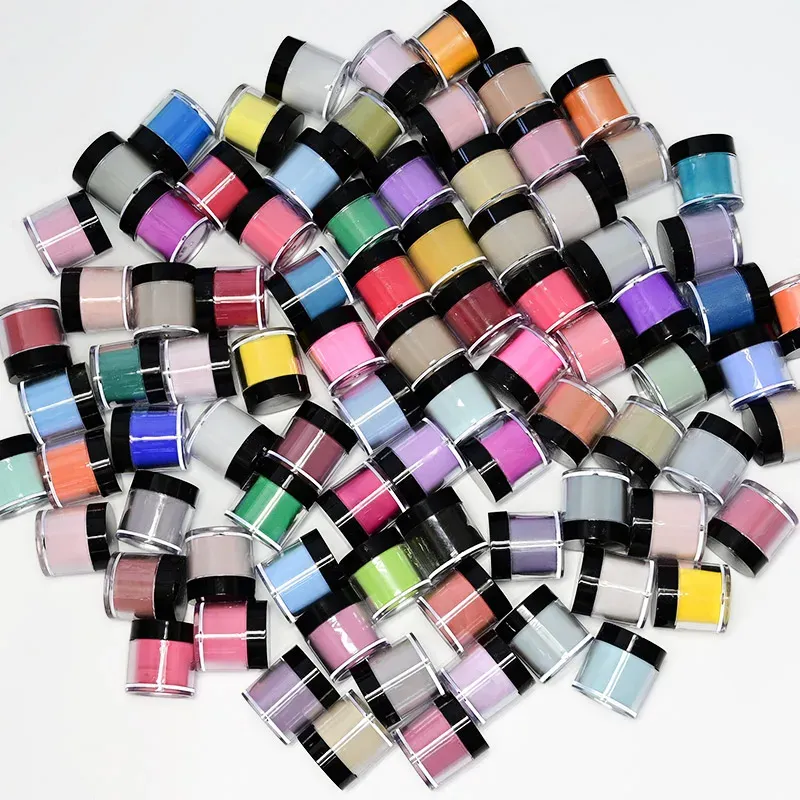 Líquidos 20jars 3 em 1 Acrílico Pó de unhas Conjunto de cores vibrantes (como aleatório) para design de unhas de acrílico coleta de unhas 10g/jarro b68r