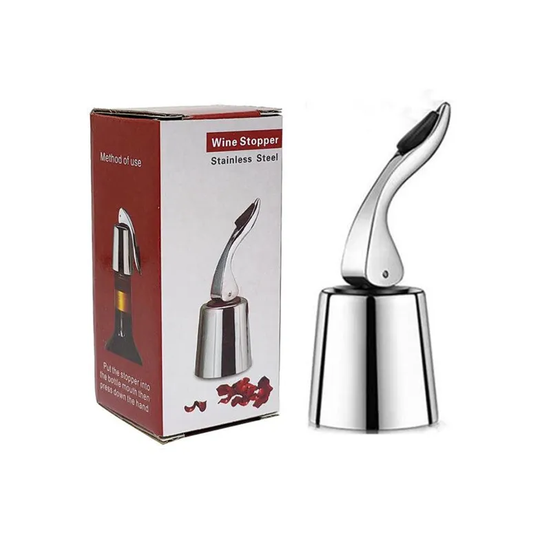 Tappo Bottiglia Vino In Acciaio Inox Sigillo Sottovuoto Con Silicone Conservatore Champagne Confezione Regalo Da 1,74 € | DHgate
