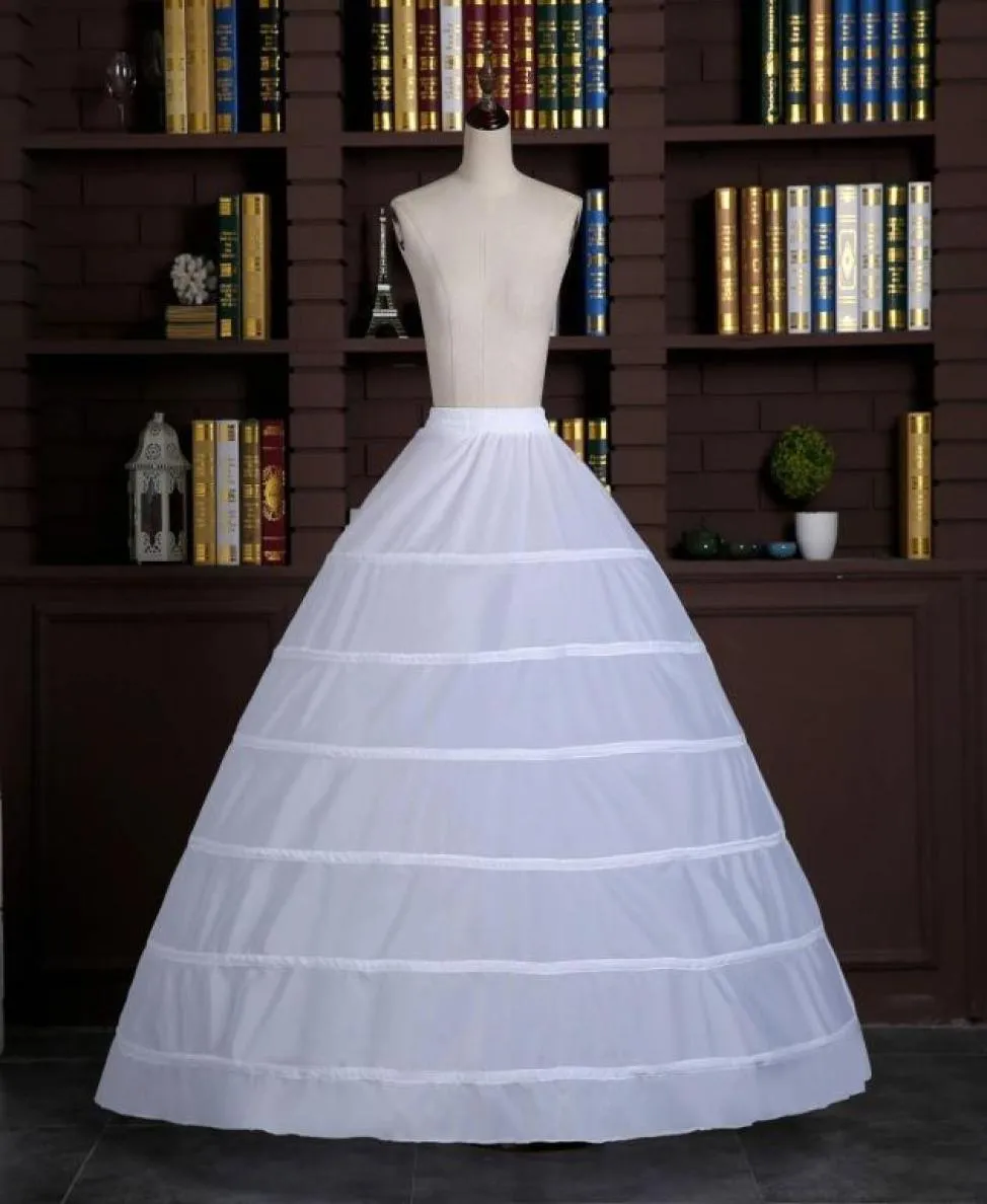 2018 Nouvelle arrivée 6 robes de mariée judiciaire jupons de la robe de bal à jupe de mariée à jupe de marine de la gueule de bal à jupe à six crinoline sous les robes de mariée3675798279095