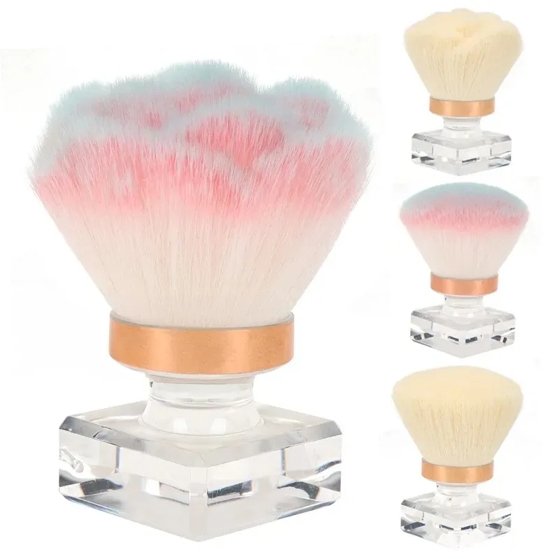 Crystal Nail Art Dust Brush New with Powder and Paint Gel Brush - Manicure Tools for Perfect Nails