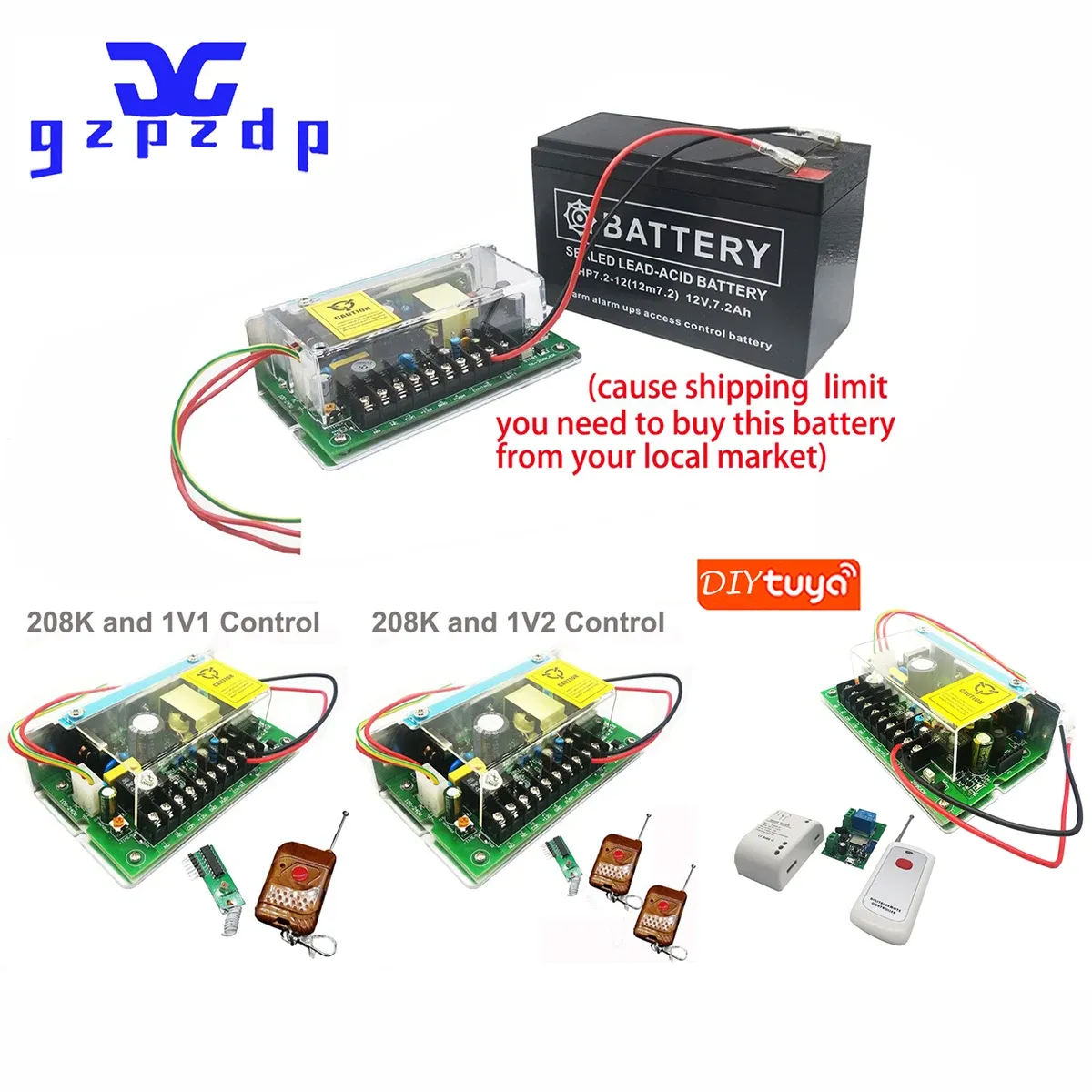 Accessoires 12v5a Back -up batterijfunctie Schakeladapter Deurvergrendeling Toegangsbesturing Stroomtoevoer Eenheid met doe -het -zelf Tuya afstandsbediening