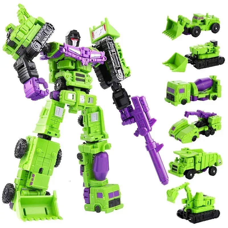 Transformation 6 In 1 Model MINI Devastator 21CM Action Figure Robot ...