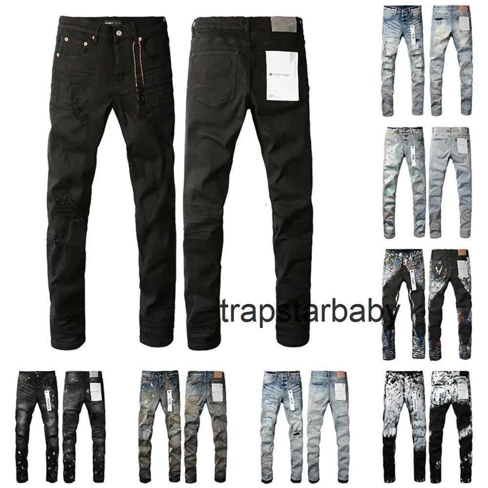 Paarse merk jeans broek herenontwerper Jean dames jeans rechte been lage rise ontwerp retro streetwear jabklar sproet denim vracht heup zwarte broek 197