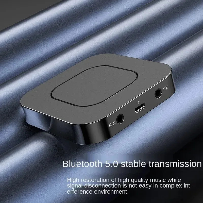 Bluetooth Receiver and Transmitter Two-in-One 5.0 Adapter 3.5mm Bluetooth Audio 10Mbps Receiver Transmitter Adapter