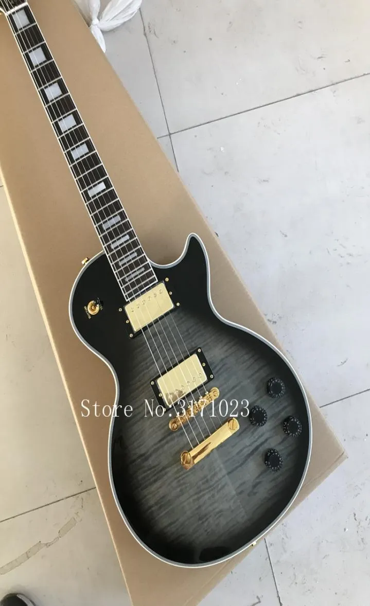 new black burst color custom shop electric guitar with gold hardware high quality selling Chinese guitarra3315432