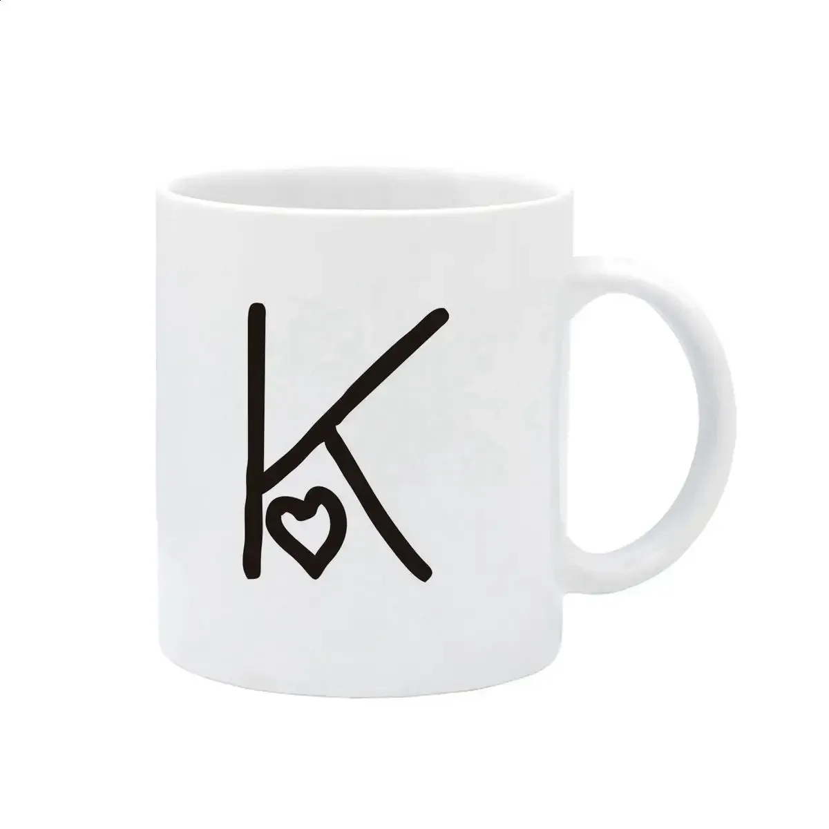 Nome età di compleanno Lettera inglese K love grande maniglia di alta qualità tazza in ceramica bianca 11 oz fredda e bevanda tazza di caffè 240407