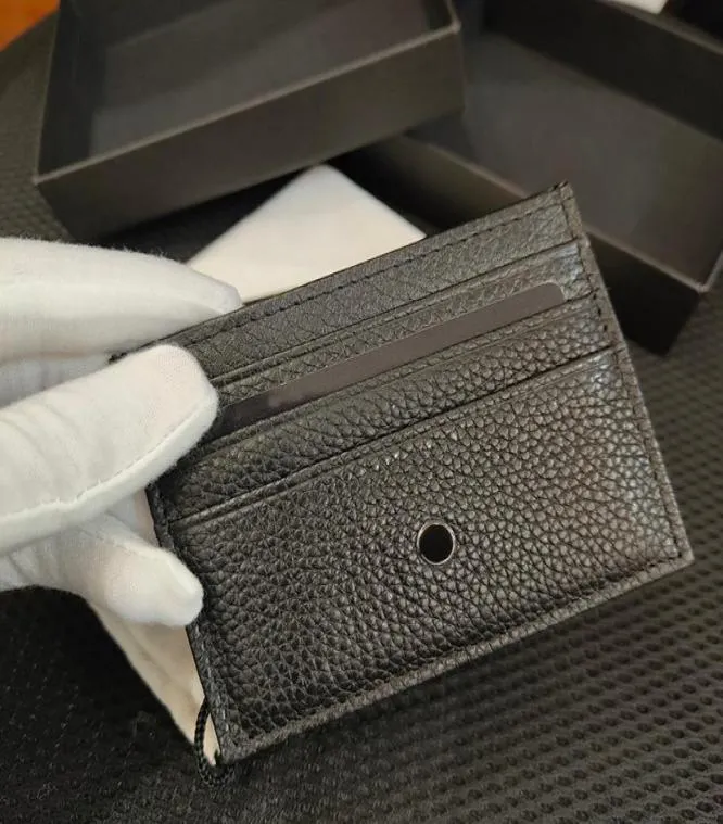 Handbag de carteira de luxo para titular de cartas de grife Bandeira fita de fato preto portfólio de moda europeia com pente de caixa8996019