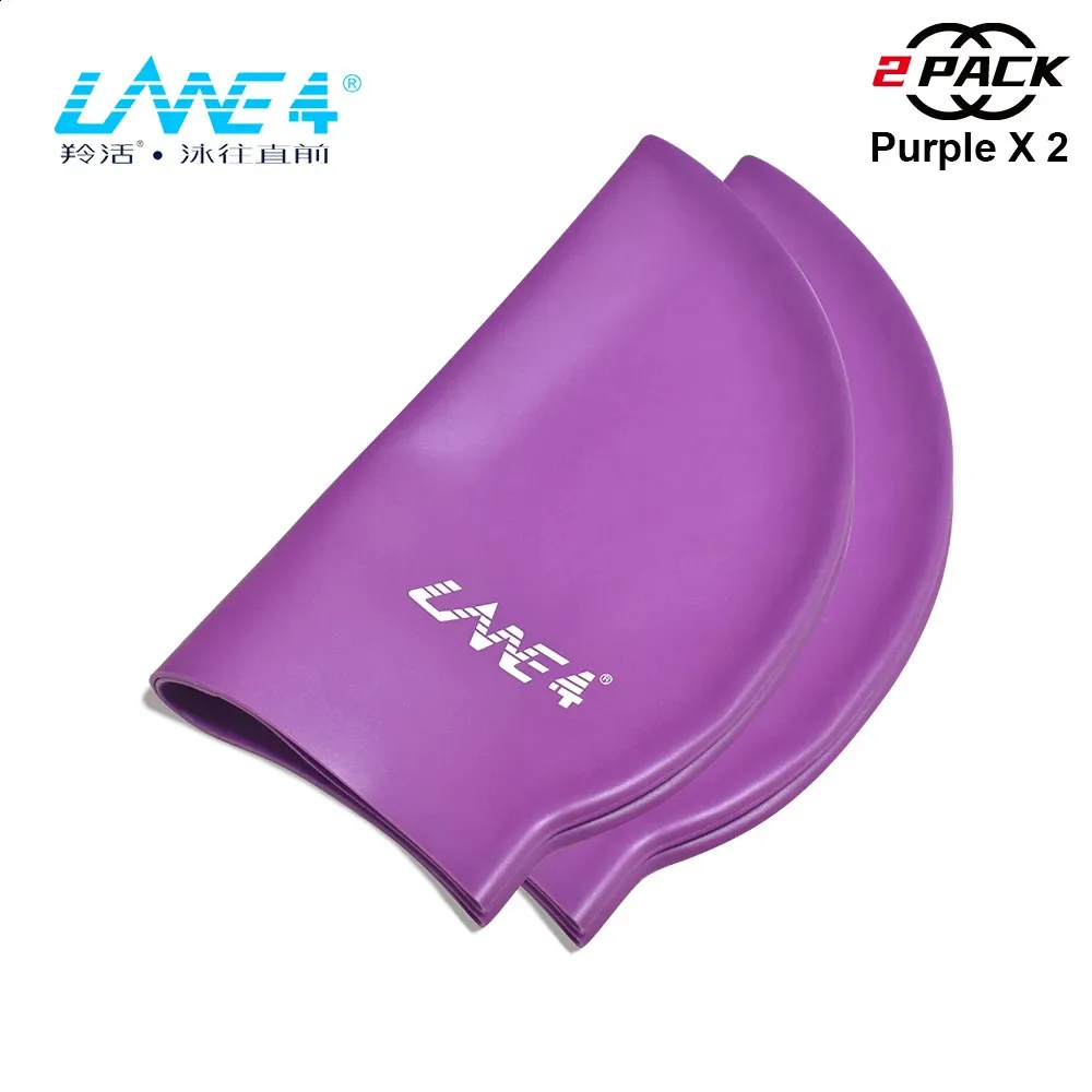 Lane4 Coup de baignade en silicone plat confortable pour les adultes adolescents J040 2 packs 240403