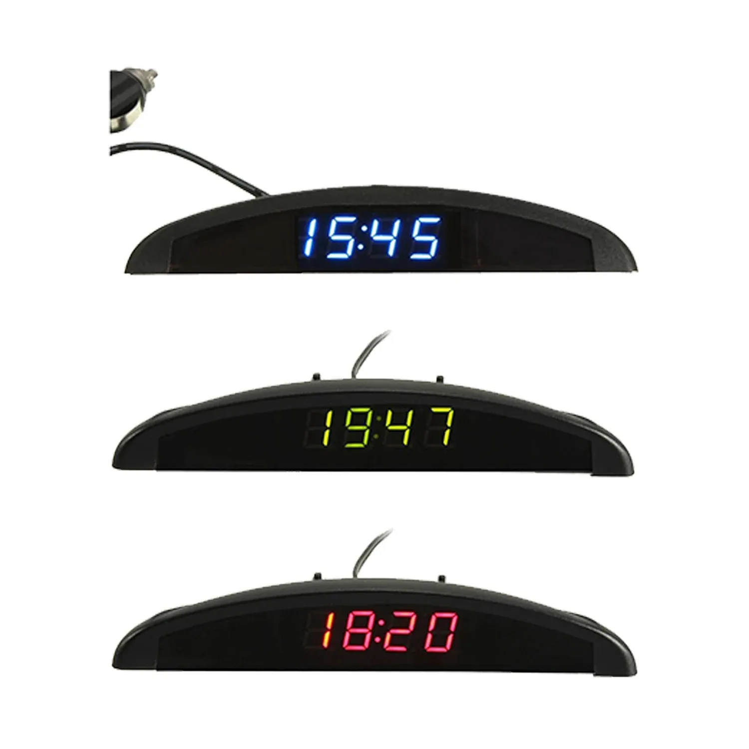 Clocks 3 In1 Car 12V Digital LED Voltmeter Voltage Temperature Clock Thermometer Car
