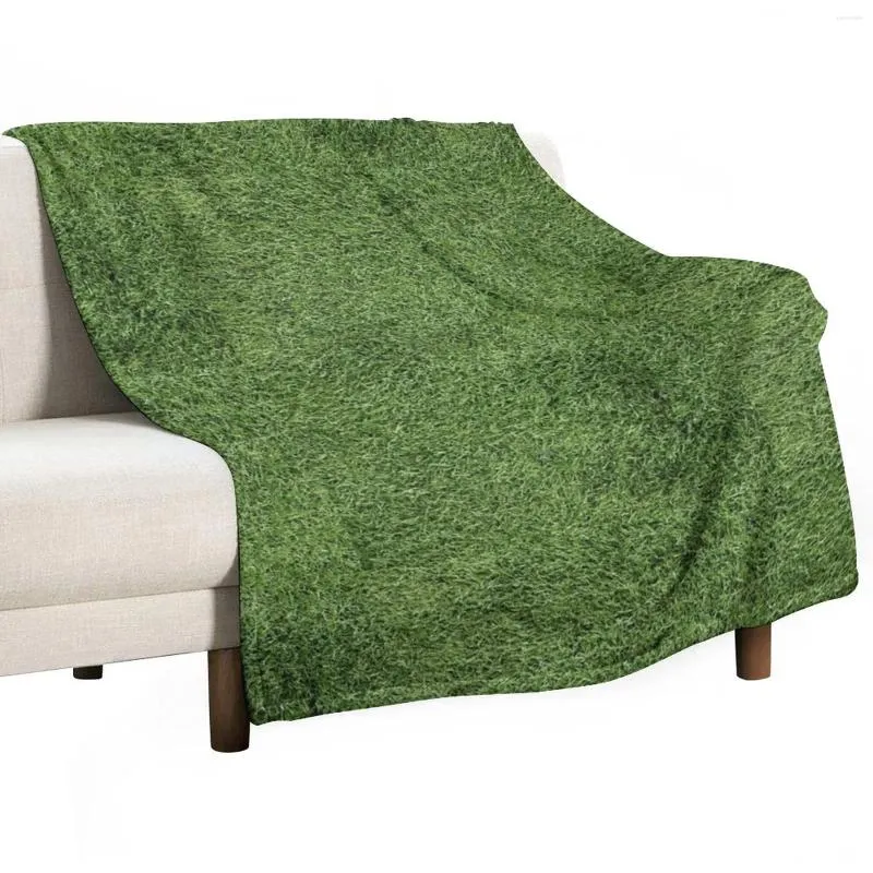 Deken Astroturf Lush Green Turf Grass Athletic Field Texture Throw Deken Soft Bed Thin