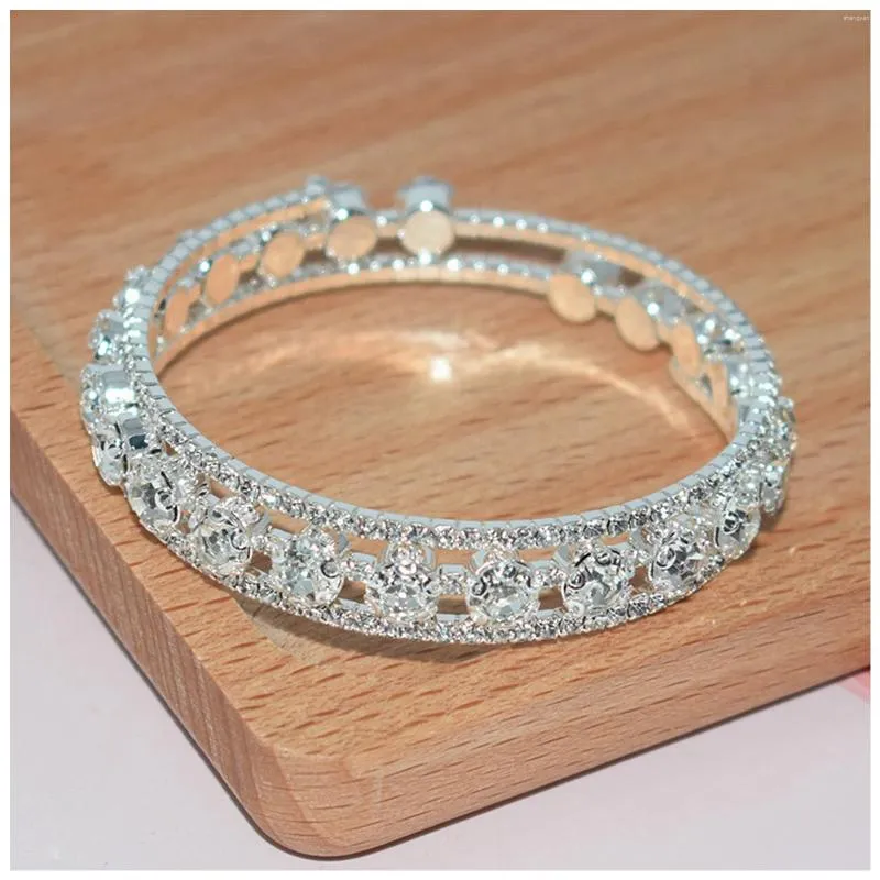 Bracelet en strass ferroalloy bracelet magnifique conception rétro ronde pour les cérémonies rassemblements parties