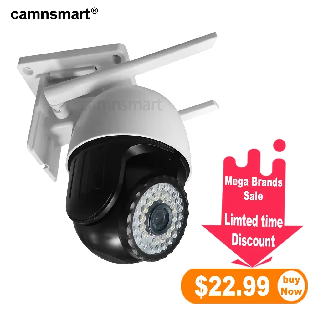 Kameror 1080p utomhuskamera trådlöst WiFi PTZ Dome Video Surveillance Smart Home Security Protection 4x Digital Zoom YCC365Plus