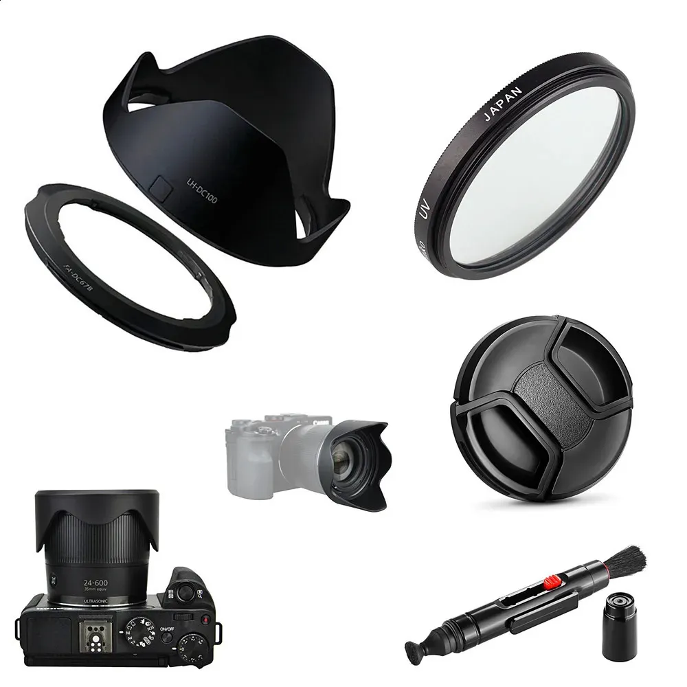 67mm UV Filter Lens Hood Cap Cleaning Pen Adapter Ring for Powers SX70 SX60 SX50 HS G3X SX530 SX520 Camera 240327