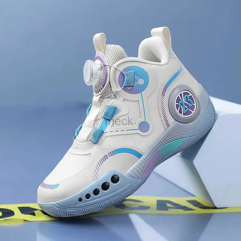 Спортивная на открытом воздухе баскетбольная обувь для детей 2024 Новая сетчатая детская дышащая не скользящая спортивная обувь для мальчиков.