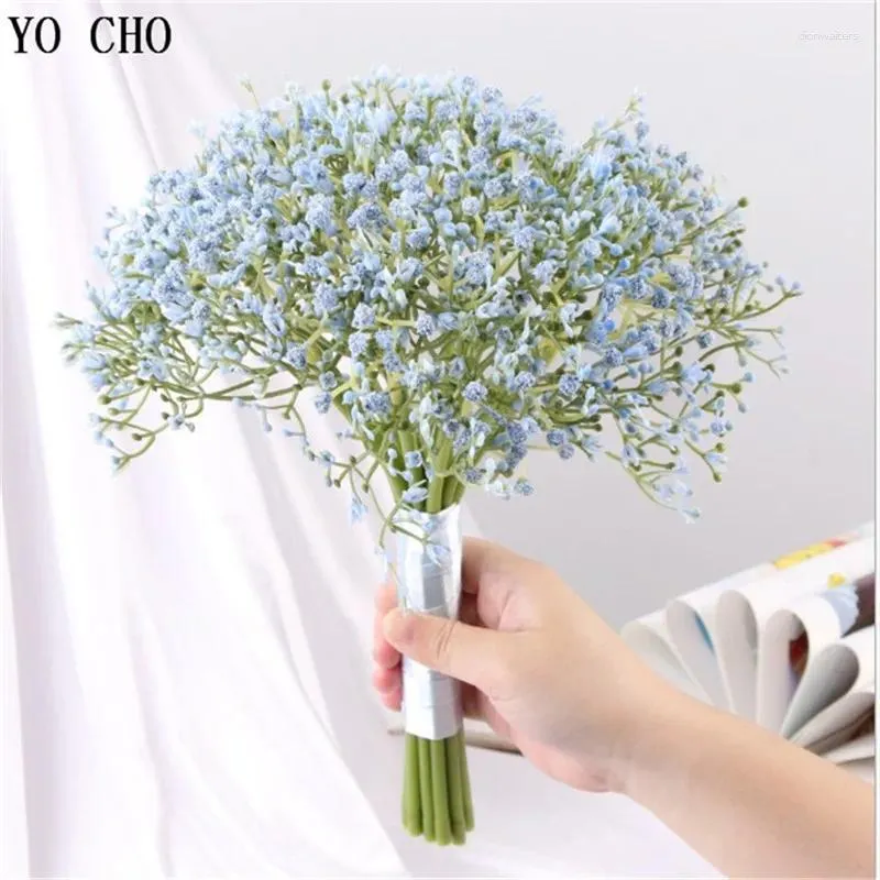 Flores de casamento Yo Cho Cho Bouquets de noiva Babysbreath Bouquet Flor artificial para damas de honra Casamento na noiva