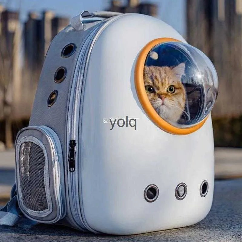 猫のキャリアクレートは、透明な宇宙カプセルバックパック大容量犬ペットH240407を外出するためにポータブルバッグを住んでいます