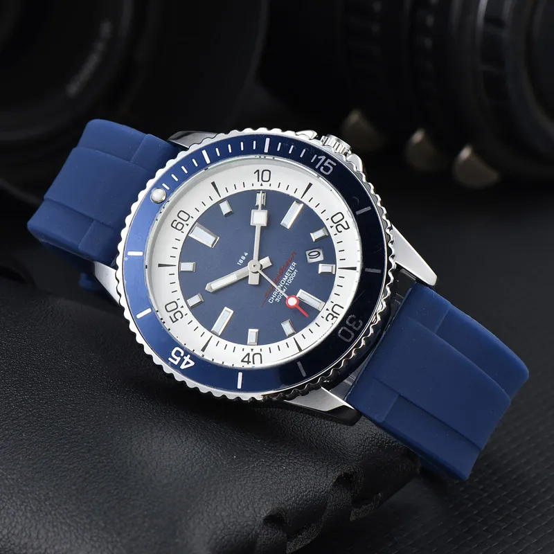 Zegarek designerski męski zegarek luksusowy kwarc na rękę mody navitimer chronograf Sapphire Glass Fashion Montre de lukse Pasek ze stali nierdzewnej