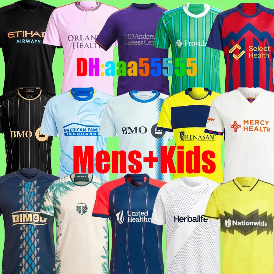 2024 Nashville SC Austin FC La Galaxy New Philadelphia Chicago NYCFC Red Seattle Sounders England Revolution United Almada Bulls Bronico York 24 25 Football Shirts