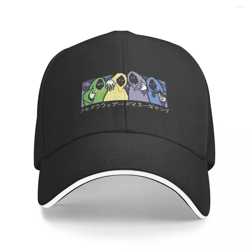 Ball Caps Shadow Wizard Money Gang White Text Pixel Art Baseball Cap Brand Man Man