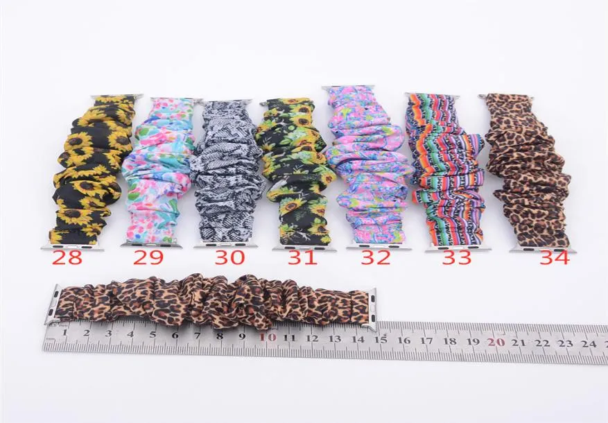 Scrunchie watchband watch scrunchie assistir banda pano moda wristlet band serape leopard serpentine watchbands9806466