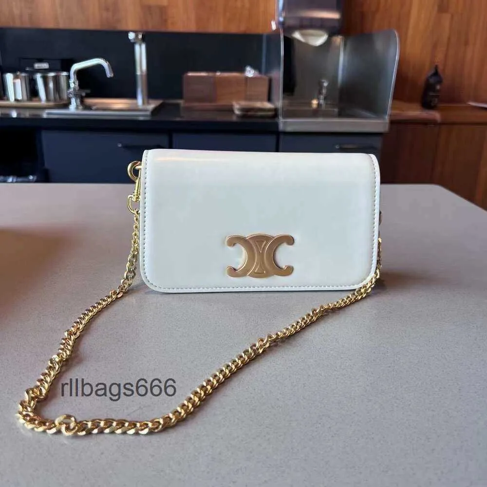 Bags Women Texture Small Triompheeee Lady Purse Underarm Classic 2024 Autumn High-end Bag French Fashion Chain Crossbody Cell Square Claude AG0B