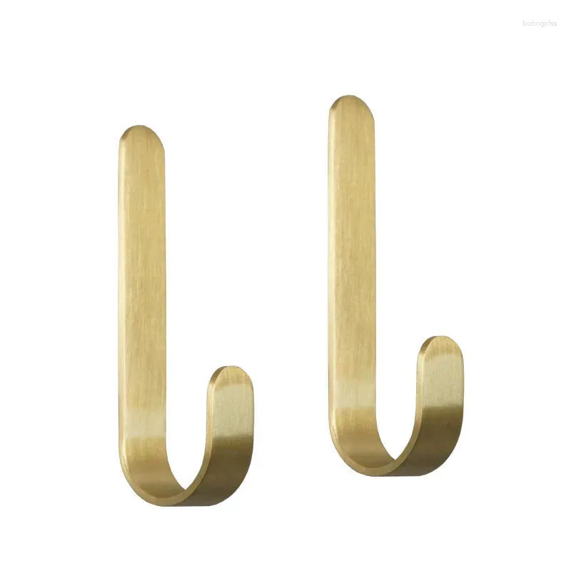 Hangers 2pcs/lot Brass Hook Bag Dress Hanger Wall Hooks Towel Robe Cloth Cap Holder Home Storage