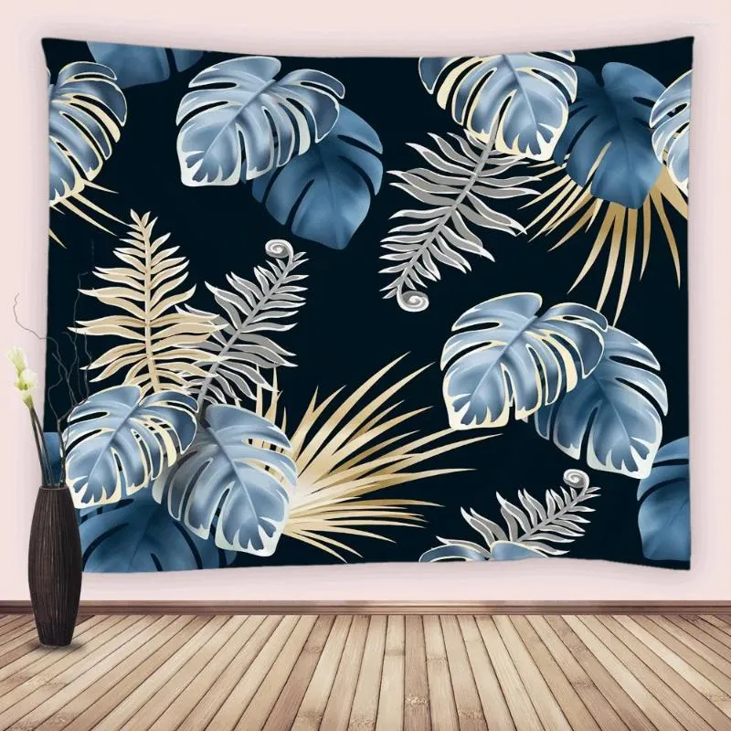 Taquestres folhas tropicais tapeçaria exótica de palmeira ecologia botânica Botânica Decoração de parede para pendura para quarto Domor