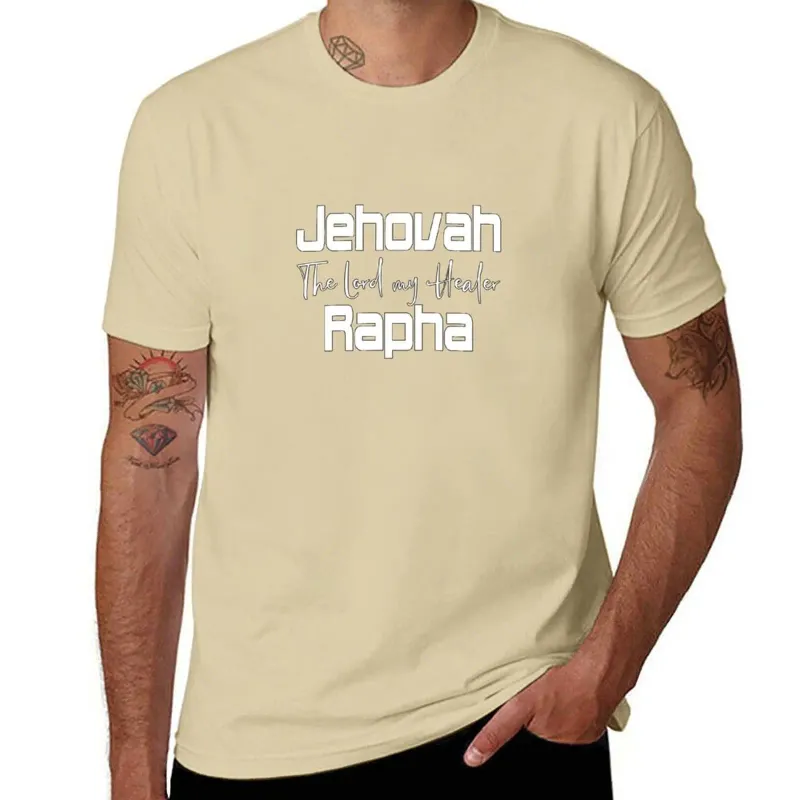 Mens Tank Tops Christian Design - Jehova Rapha T -shirt Vintage T -shirt Söta kläder tee Kort ärmmän