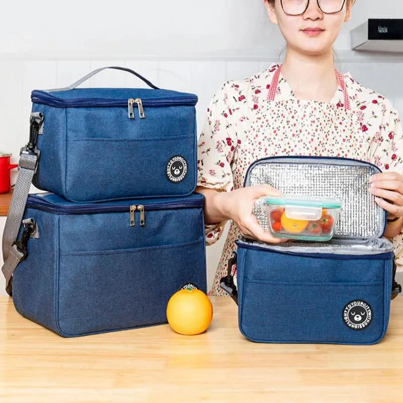 Bolsas de armazenamento Bolsa de lancheira portátil Caixa de alumínio à prova d'água Organizador de preservação de piquenique ao ar livre Alimentos Isolados térmicos isolados