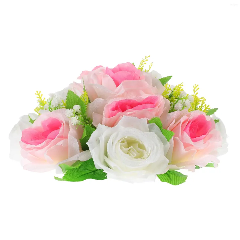 Decorative Flowers Centerpiece Flower Balls Rose Wedding Decor Decorate Faux Table Plastic Fake Delicate