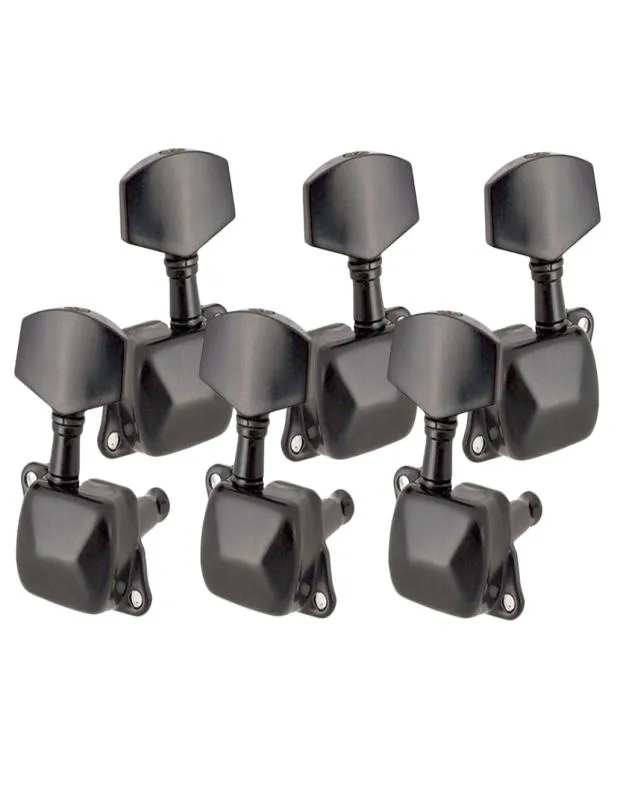 Black 3L3R Semiklosed Guitar Tuning Pegs Keys Tuner für akustische E -Gitarren -Teile1178619