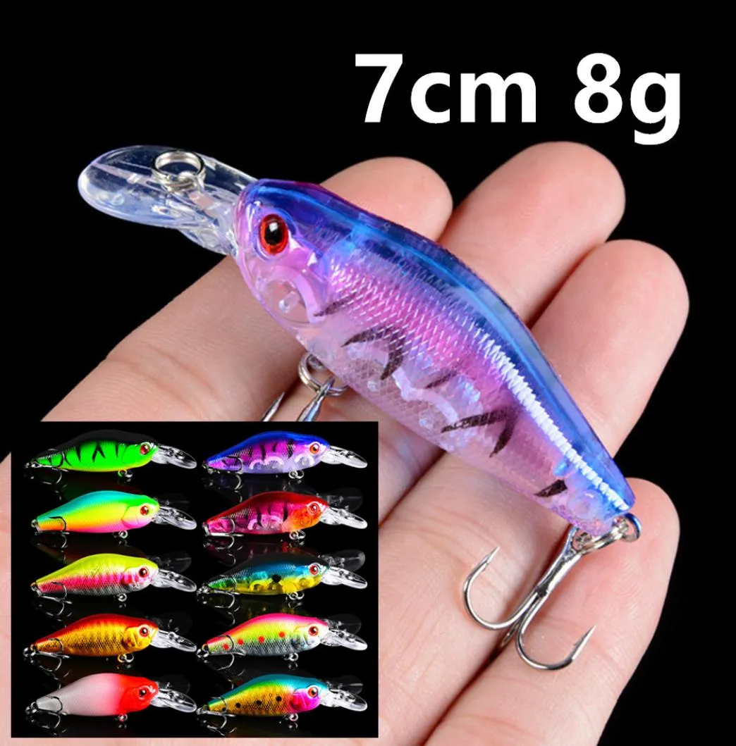 10 couleurs 7cm 8G CRANK CORCHES DE PROCHEMENTS THOOKS 6 CHOCK Fishing Lure BAITS LURS PESCA PISCHE TACKLLE BU654423116