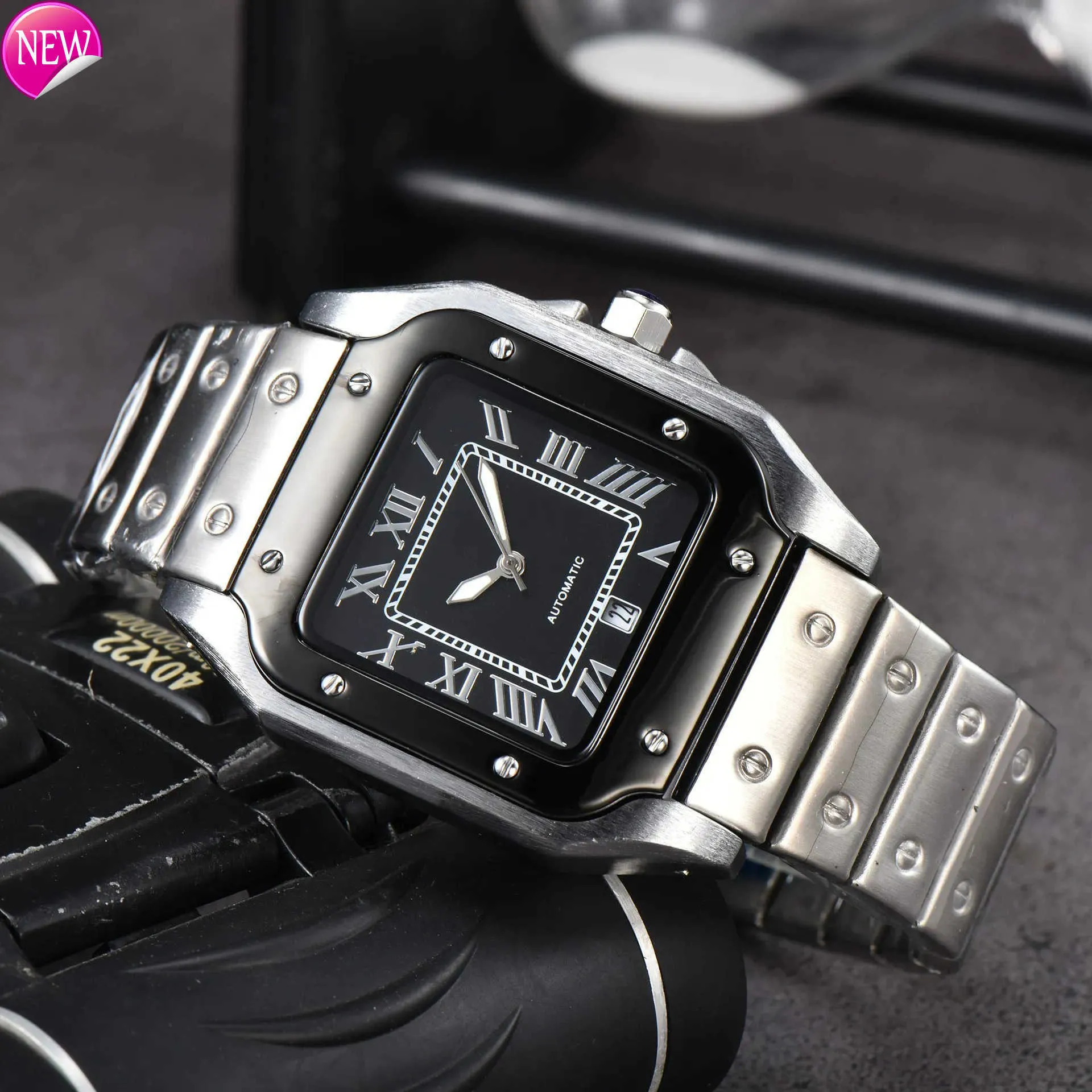 Luxury Watch Man Watch Square Tank Watches Designer Relógios de diamante Premium Quartz Movem
