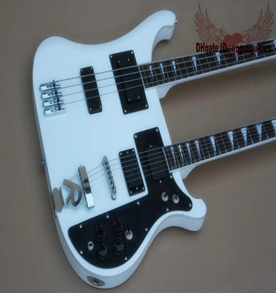 Электрическая басовая гитара с двойной шейной бас -гитарой 4 и 6 струнная гитара белая черная вишня электрогитара 2056081
