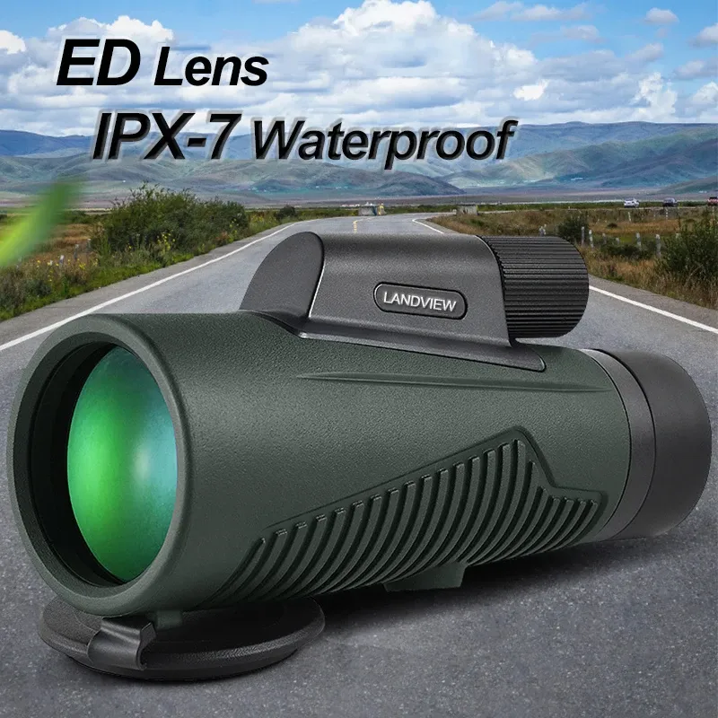 Óptica 10x50 ed Glass monocular FMC/BAK4 PRISM Correção da fase Correção de telescópio poderoso para caçar turismo viajante