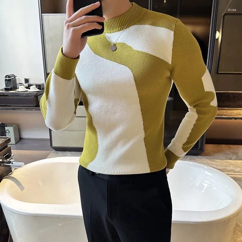 Casual Striped Patchwork Turtleneck Sweaters(4 Colors) Casual Striped Patchwork Turtleneck Sweaters(4 Colors)