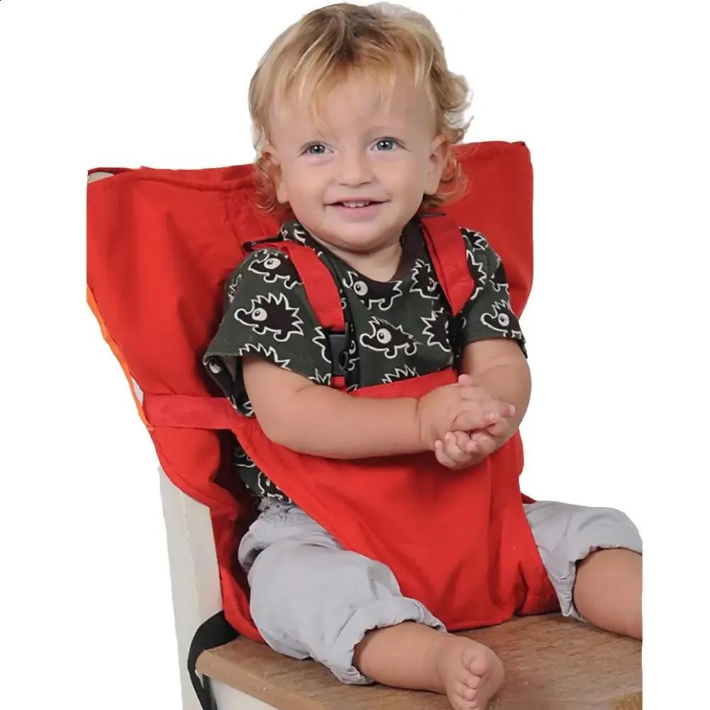 Portable Folding Baby Seat Dining Chair Bag Children Cover Seat Baby Infant Safety Strap Belt Feeding High Chair Baby 240401