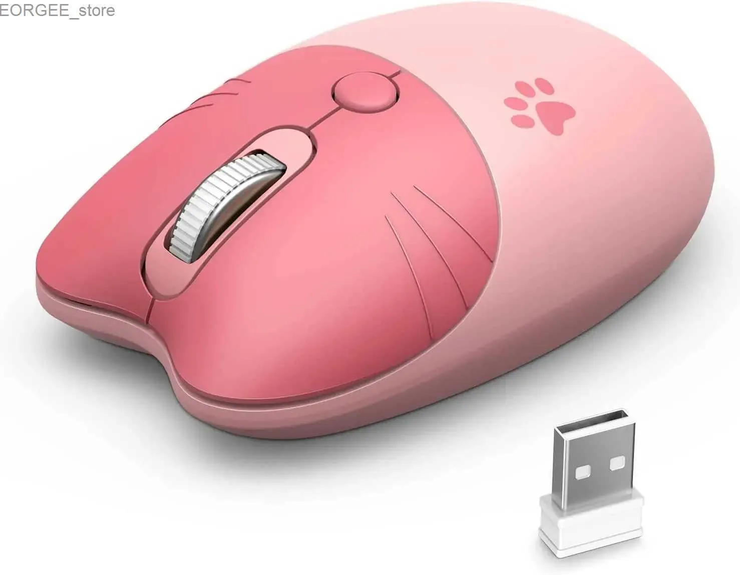 Mice Mofii Cute Cat 2.4G wireless mouse USB receiver plug and play 3 adjustable DPI compatible with laptops PCs and computers Y240407