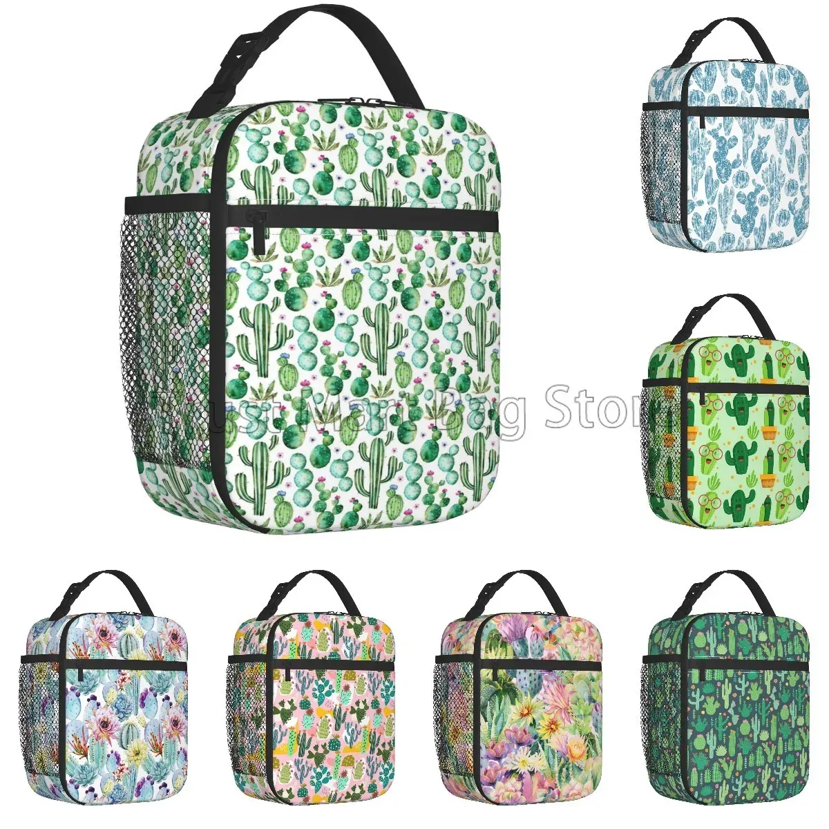 Save Big on Bulk Cactus Lunch Bag Cactus Thermal Lunch Bag Box Tropical  Plant Cacti Flowers Insulated Cooler Totes Portable Reusable Handbag For