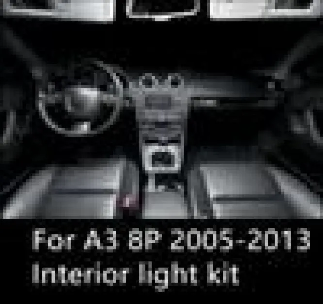 shinman 12pcs Error Free car LED Interior Light Kit Package for A3 8P accessories 2005-2013 interior light freeshipping2304344