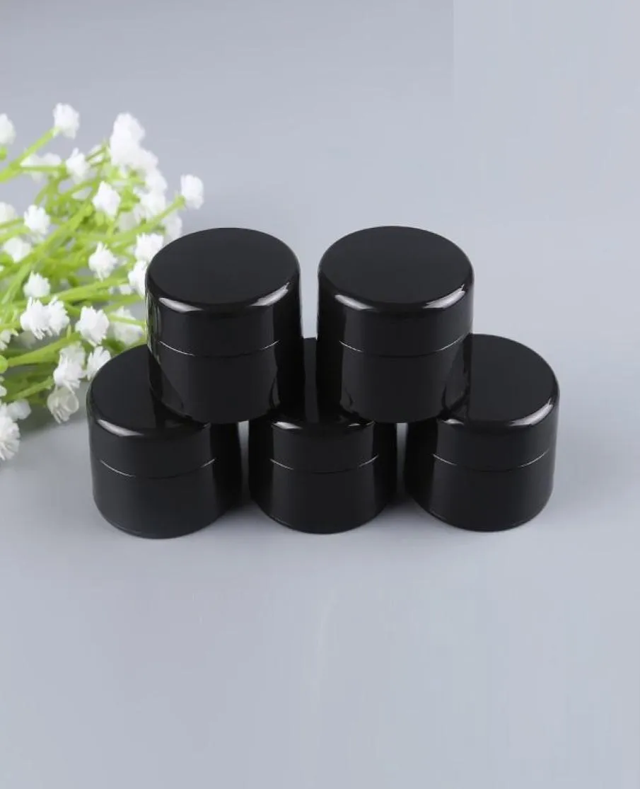 5G schwarzes Plastikglas -Auge Cream Flasche Kosmetische Glas Make -up Jar Uvresistant8436153