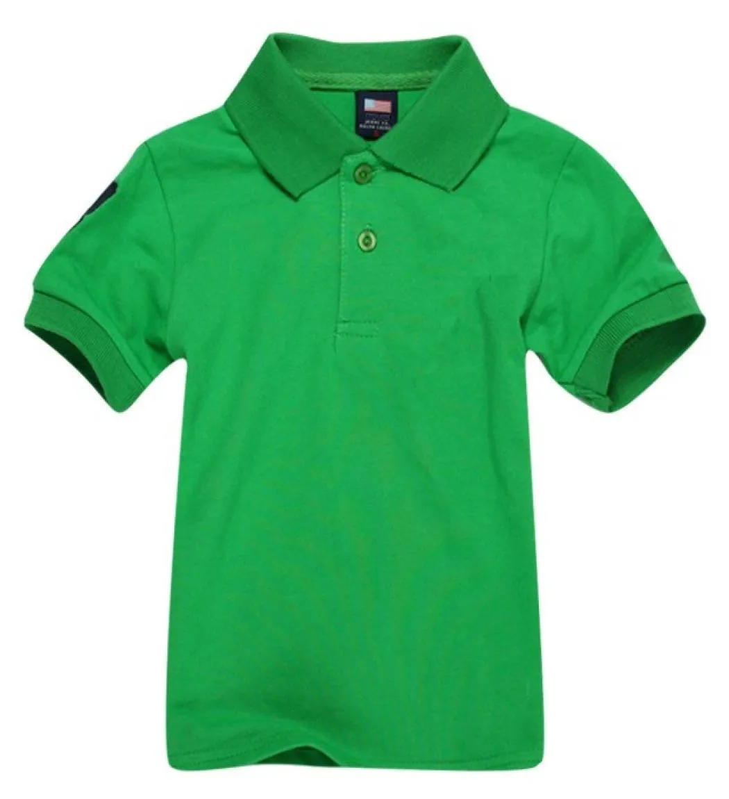 Kinderen Polo T -shirt Kinderen Rapel Korte mouwen Baby Polos T -shirt Boys Tops Kleding Borduurwerk