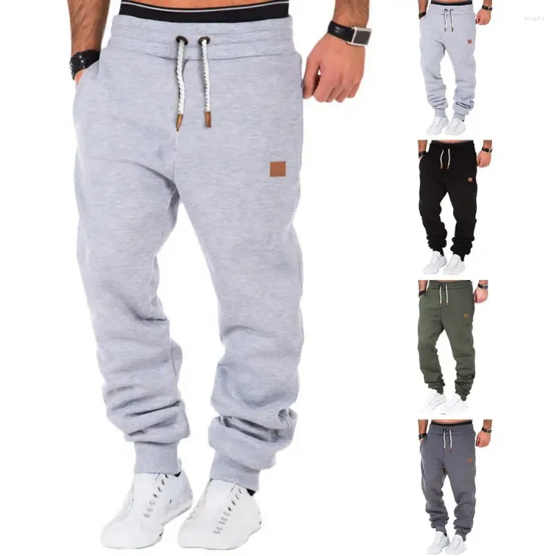 Pantaloni da uomo uomo sport pantaloni per pantaloni della tuta traspirante con design a banco di caviglia in vita coulbo