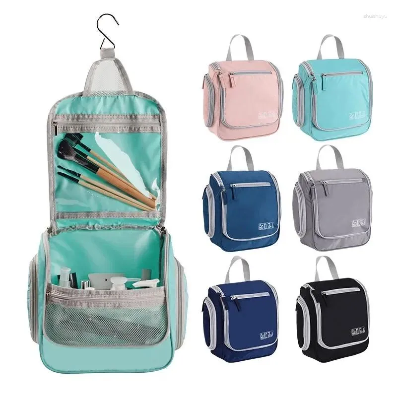 Storage Bags BolsaSacs Multi-function Hook Waterproof Useful Things For Travel Toiletry Handbags Cube Polyester Makeup Organizer