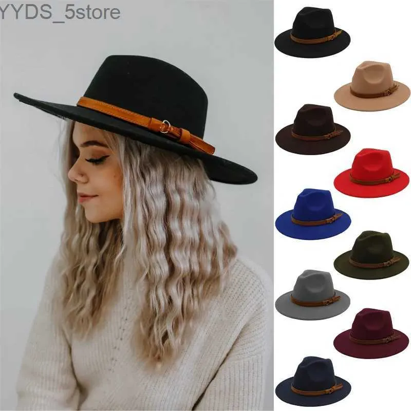 Brede rand hoeden emmer maat 2 ouders en kinderen heren wol panama hoed fedora trilby sunhat klassieke retro feest reisstraatstijl yq240407